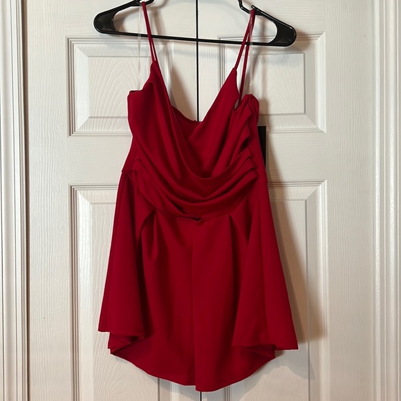 Fashion Nova Red Romper - Picture 1 of 4
